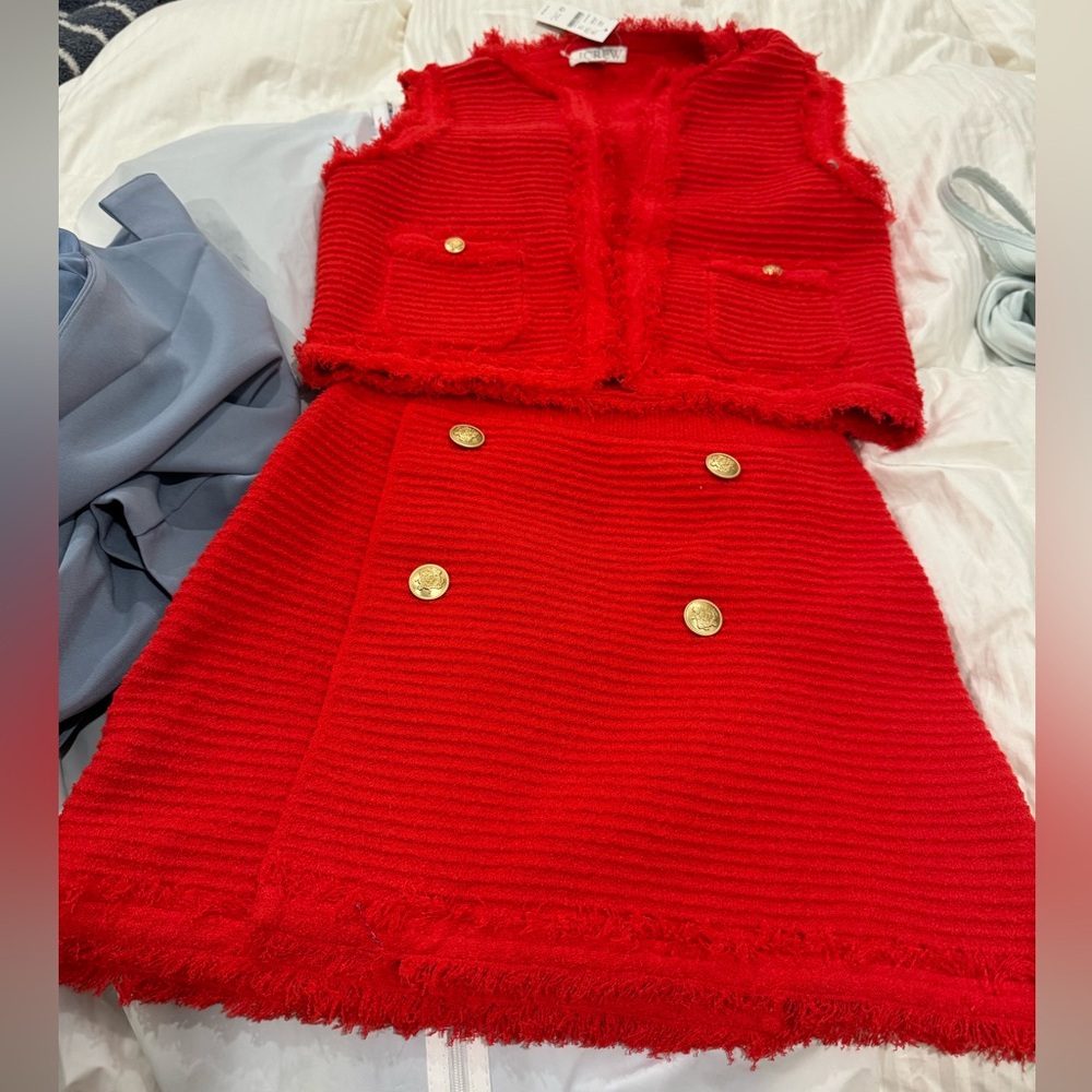 Jcrew Red Sleeveless Vest